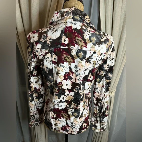 Christopher & Banks Floral Corduroy Button Up Jacket 
Size M - Picture 4 of 8
